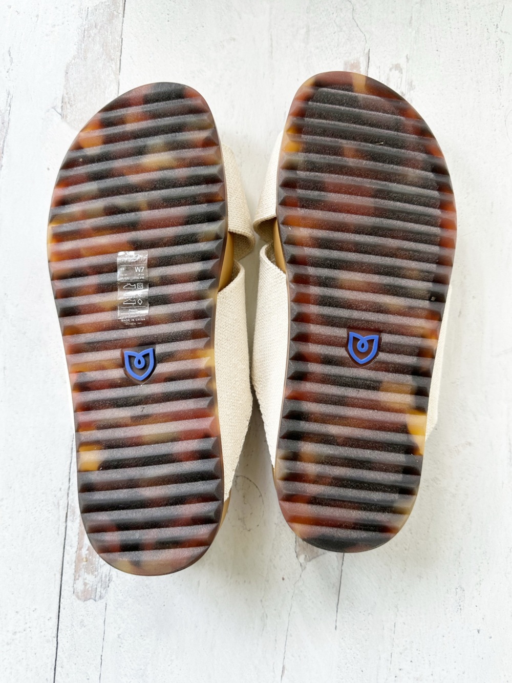 Rothy's Cream Cross-Strap Slide Sandals - Picture 2 of 9